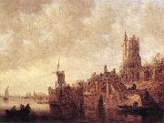 GOYEN, Jan van, River Landscape with a Windmill and a Ruined Castle sdg